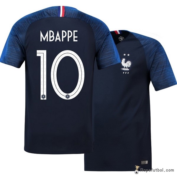 Camiseta Francia Replica Primera Ropa Mbappe 2018 Azul